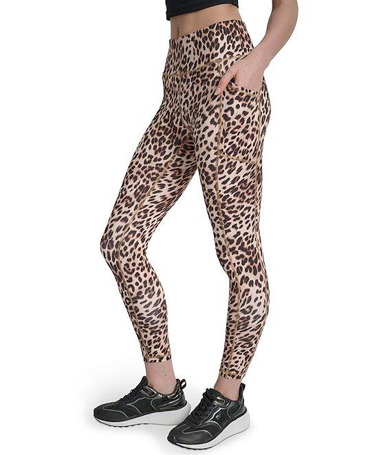 DKNY by Donna Karan Sport Cheetah Print Elevate Interlock High Waist 7/8 Printed Fitness Leggings Product Image
