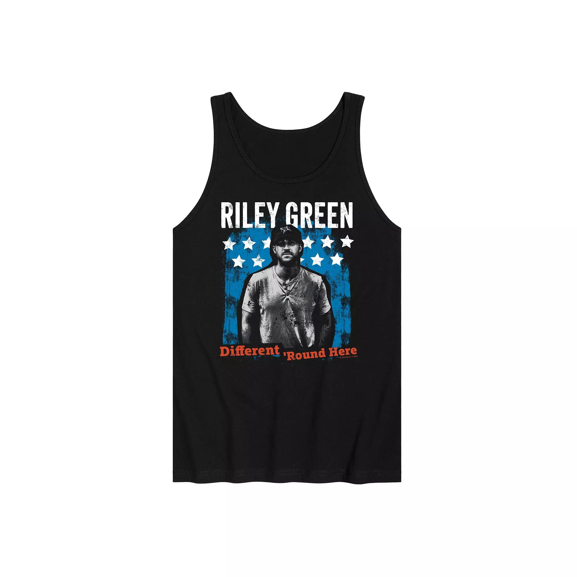 Men's Riley Green Different Round Here Graphic Tank Top,  Product Image
