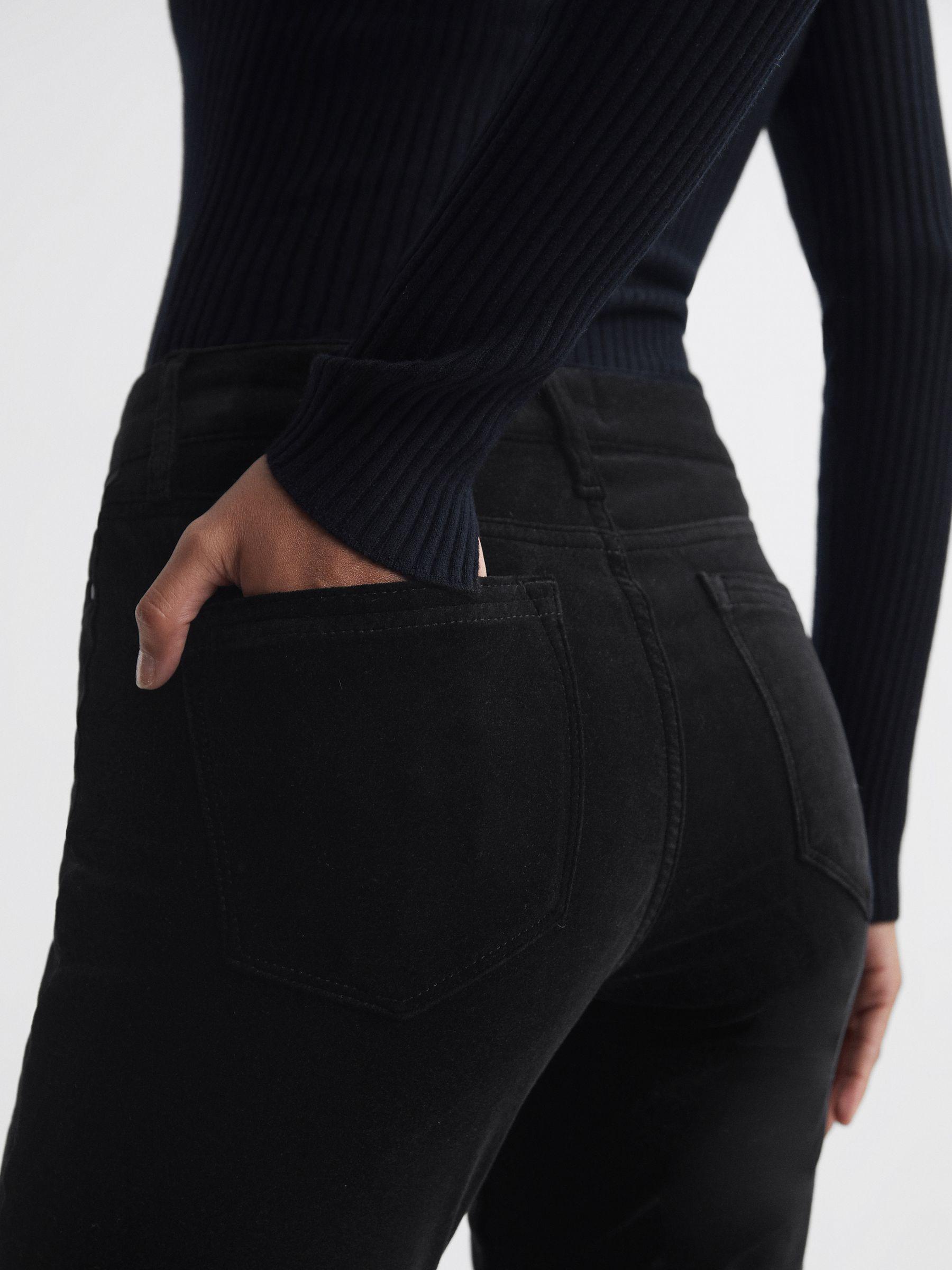 Velvet Mid Rise Skinny Jeans in Black Product Image