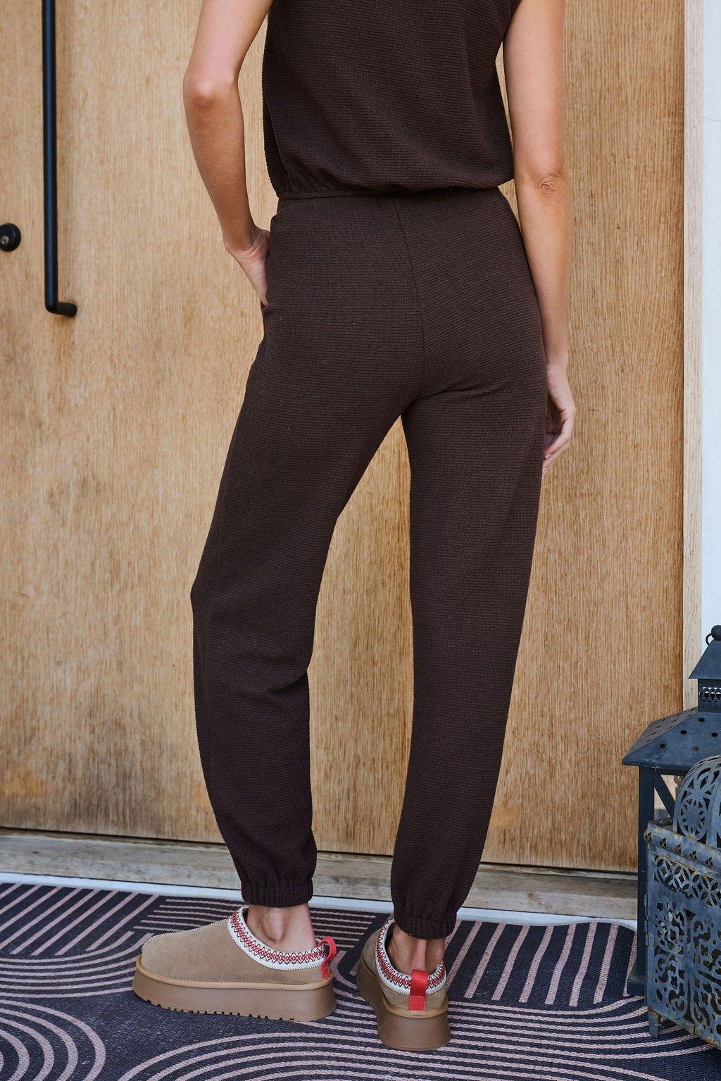 Brown Sleeveless Bubble Hem Top Product Image