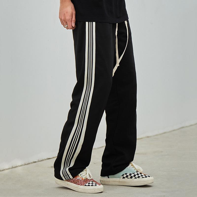 Sopula Men's Letter Embroidered Patchwork Pants Product Image