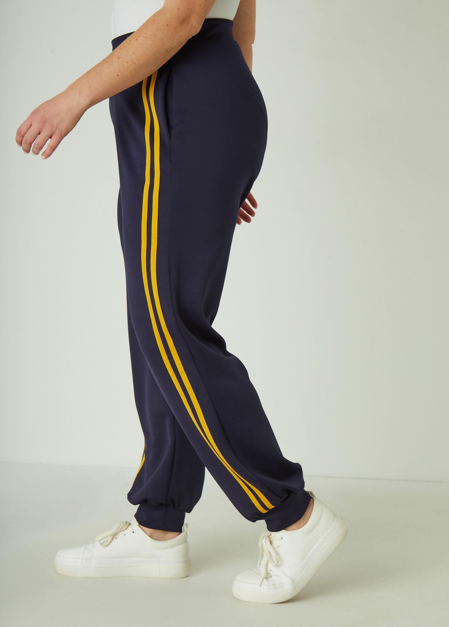 High Rise Striped Joggers Product Image