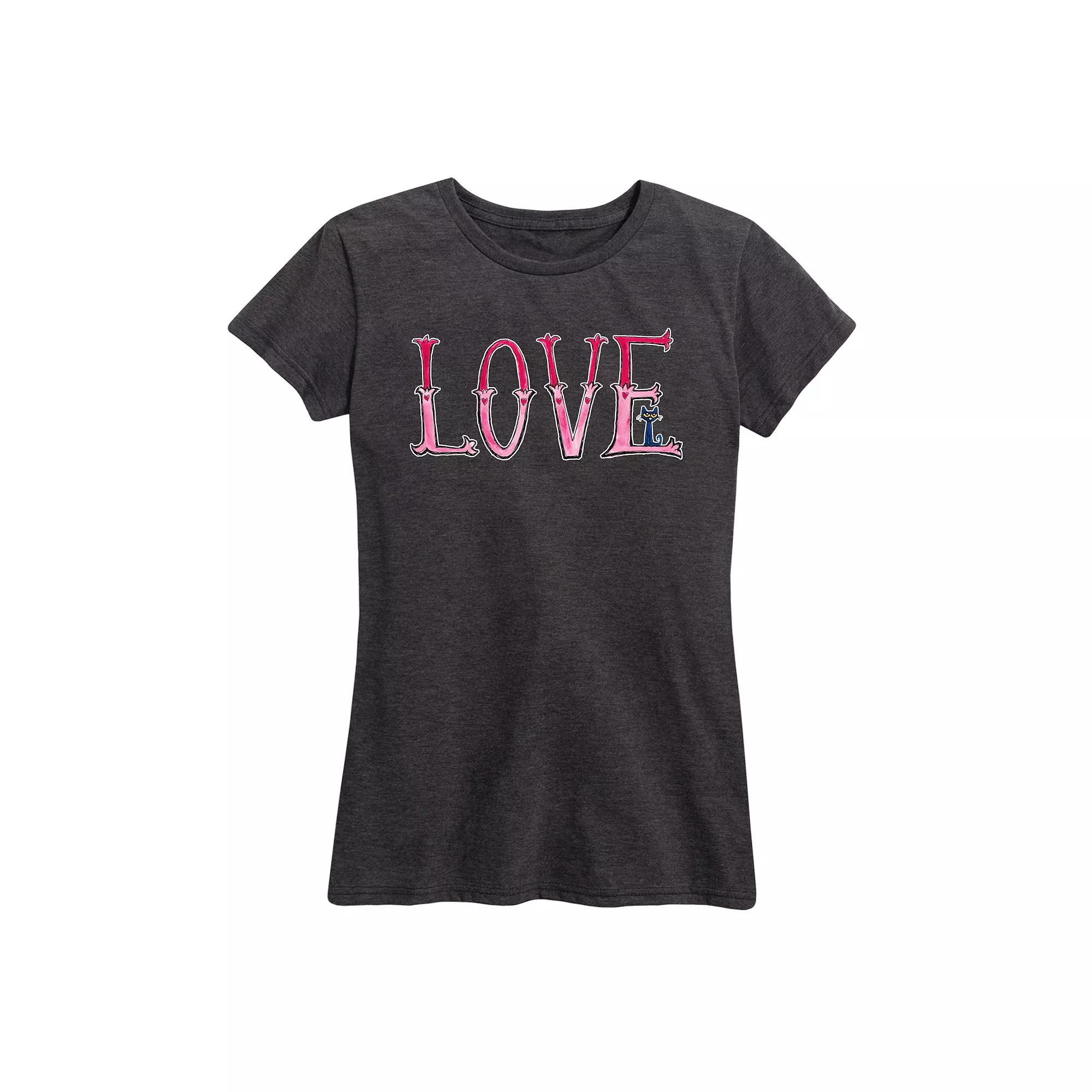 Women's Pete The Cat Big Love Graphic Tee,  Product Image