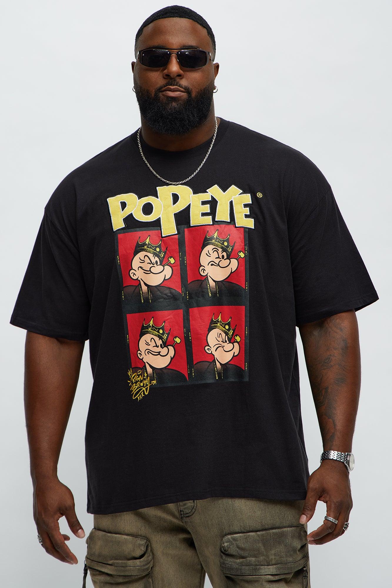 Popeye The King Short Sleeve Tee - Black Male Product Image