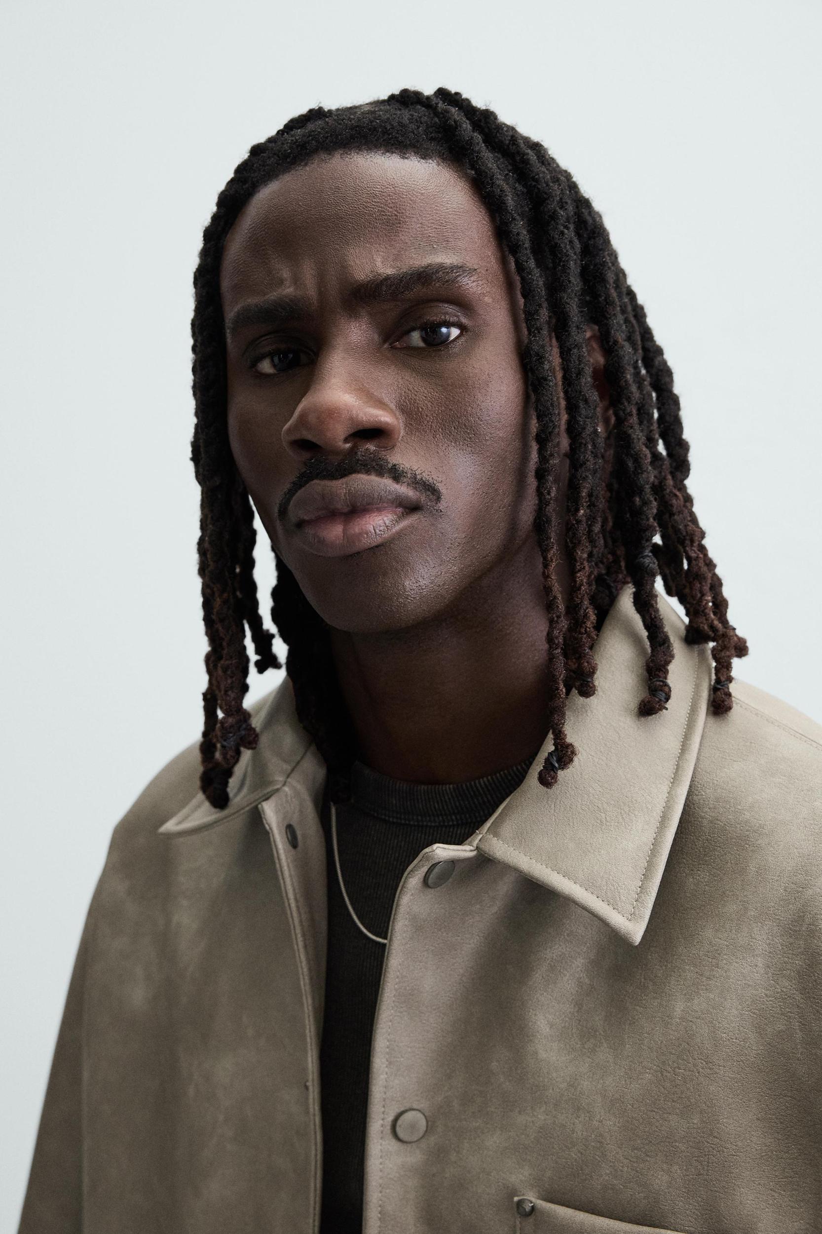 FAUX LEATHER OVERSHIRT Product Image