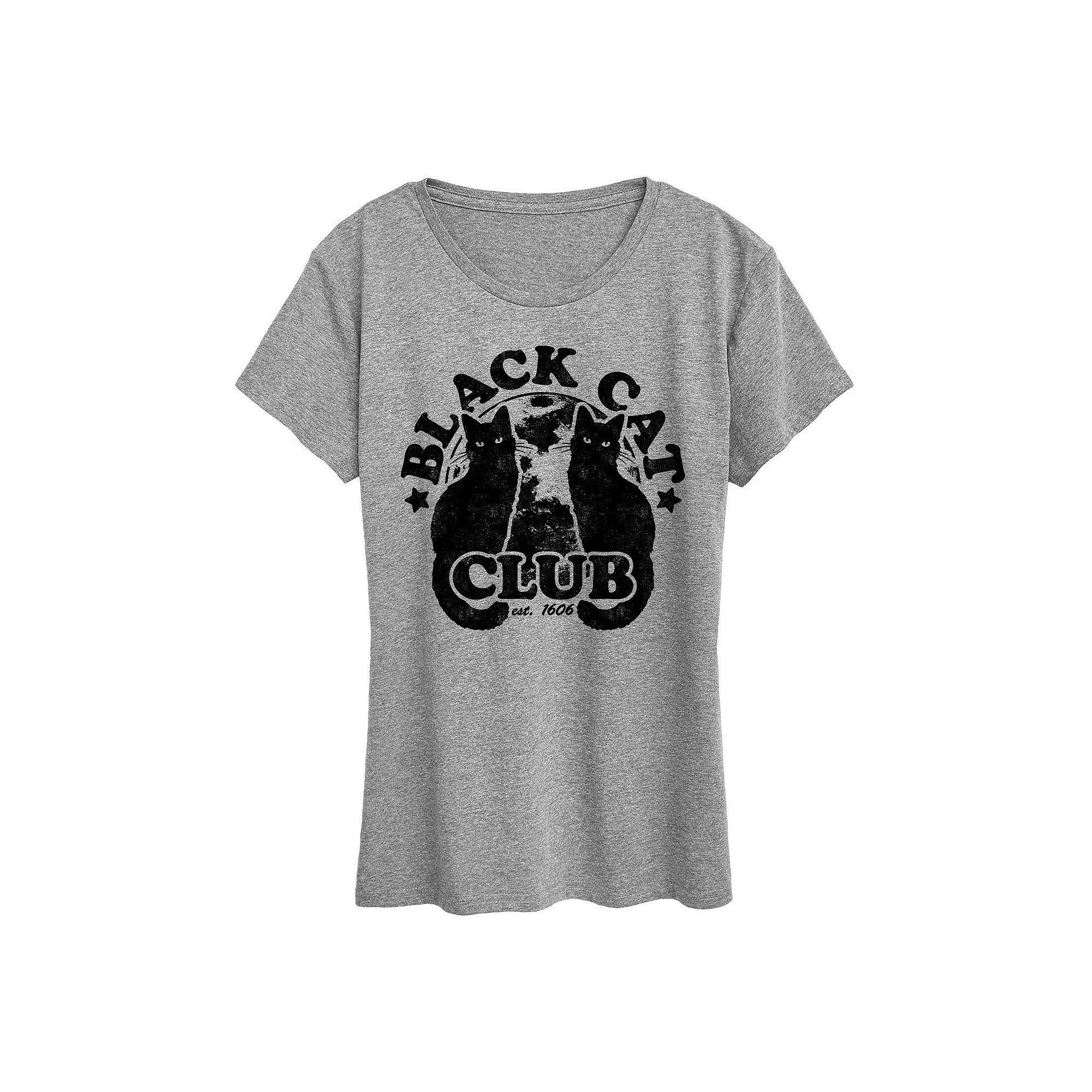 Women's Black Cat Club Halloween Tee, Girl's,  Product Image
