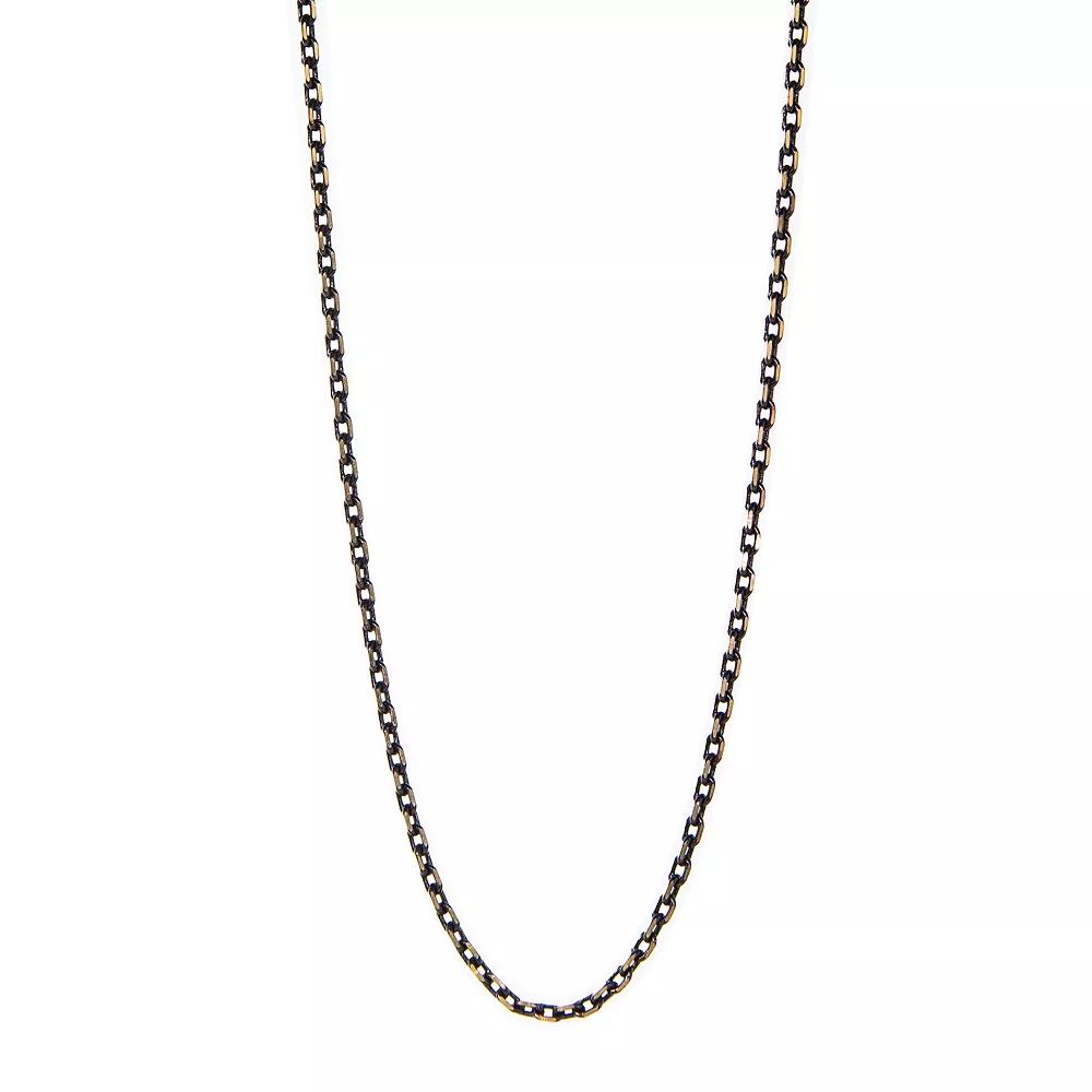 1928 Gold Tone & Black Tone Chain Necklace, Womens Product Image