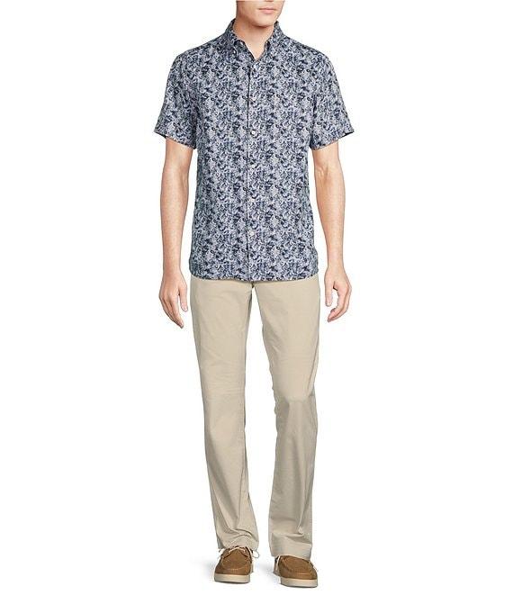 Cremieux Blue Label French Linen Paisley Print Short Sleeve Woven Shirt Product Image