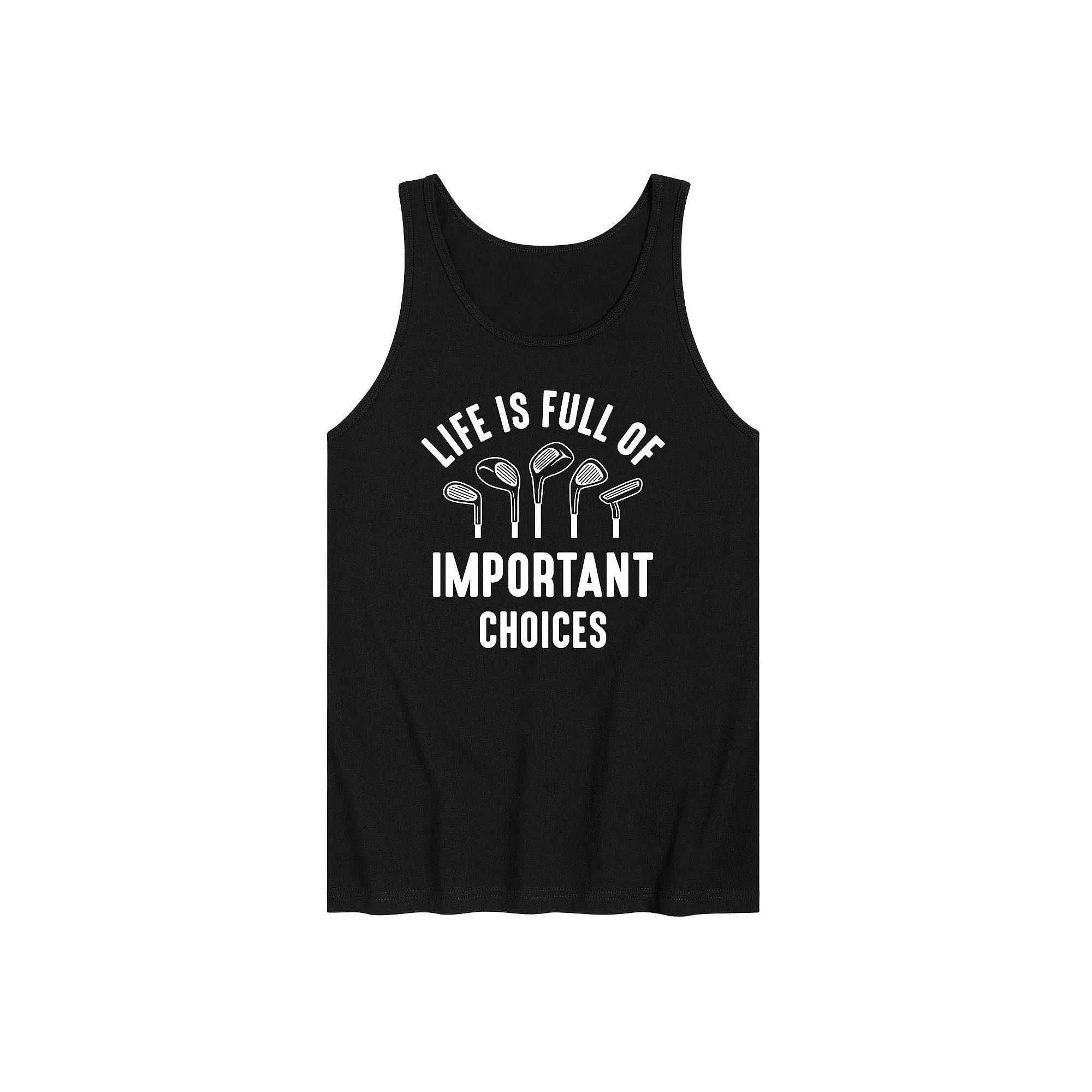 Men's Life Is Full Of Important Choices Tank Top,  Product Image