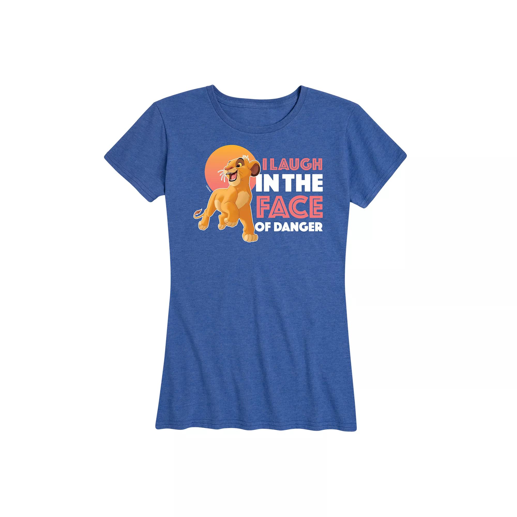 Disney's Lion King Simba Women's I Laugh Face Of Danger Graphic Tee,  Product Image