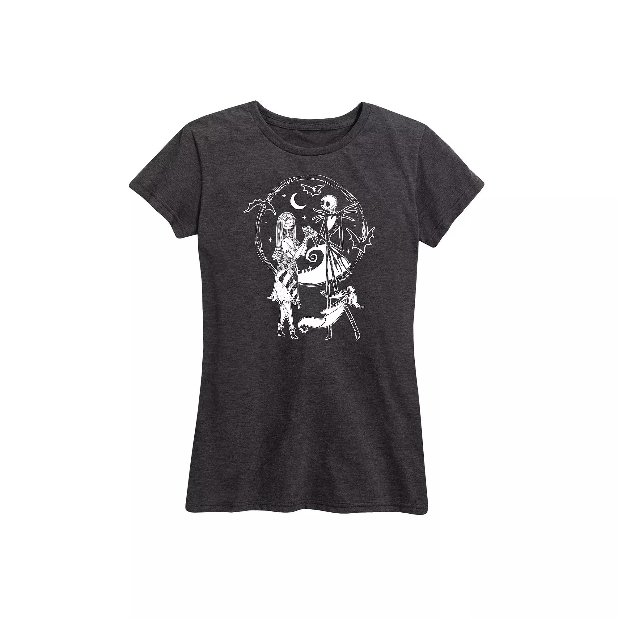 Disney's Nightmare Before Christmas Women's Jack Sally Zero Graphic Tee, Girl's,  Product Image