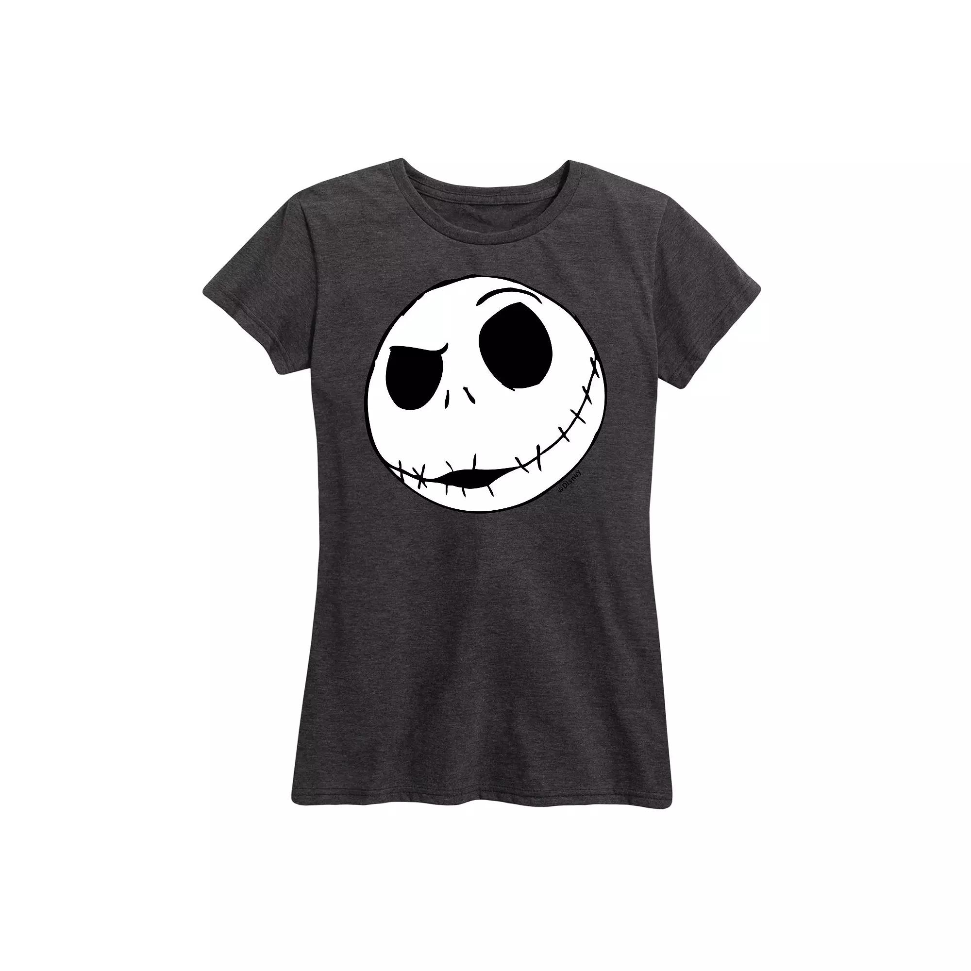 Disney's Nightmare Before Christmas Women's Jack Face Graphic Tee, Girl's,  Product Image