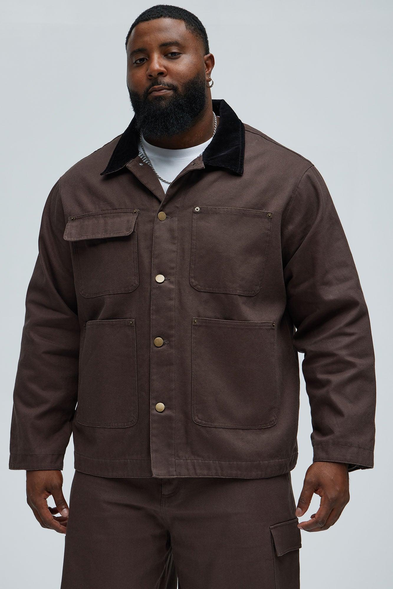 Alexander Utility Canvas Chore Jacket - Brown Product Image