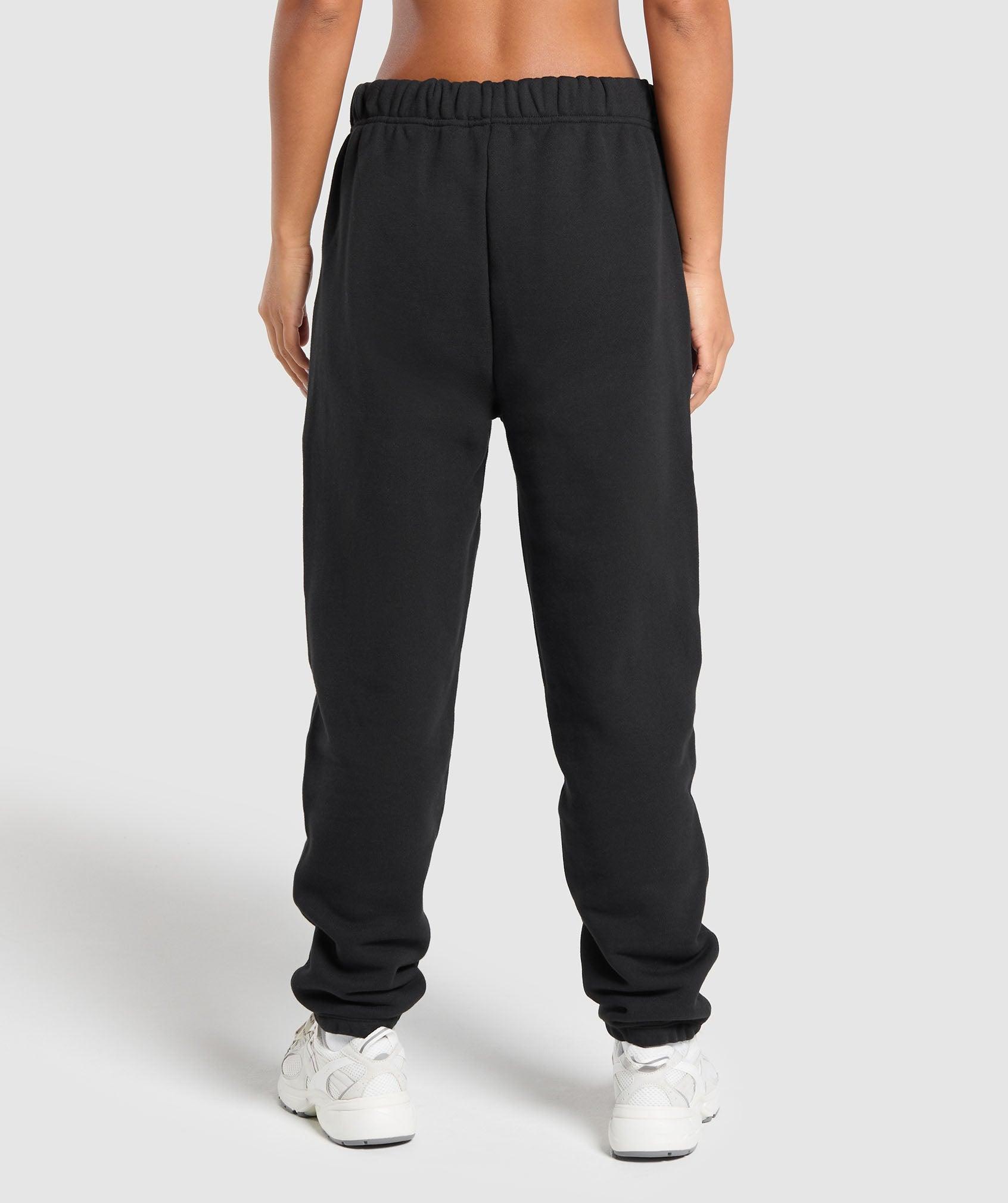 Gymshark Embroidered Logo Oversized Joggers - Black Female Product Image