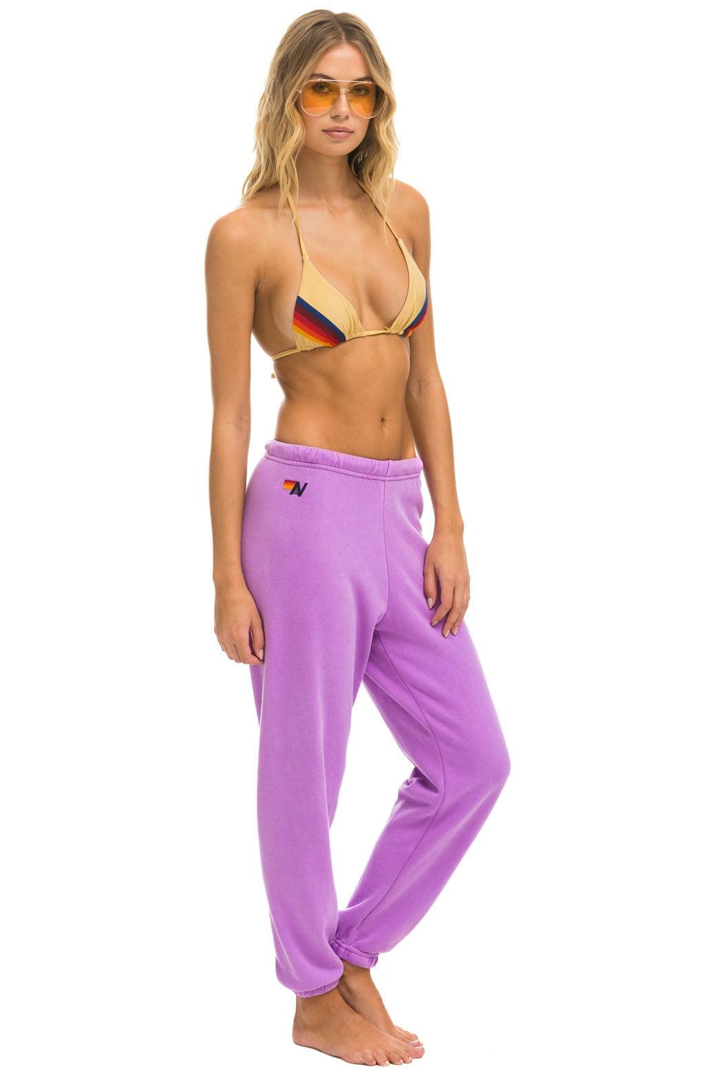 BOLT SWEATPANTS - NEON PURPLE // PURPLE Female Product Image