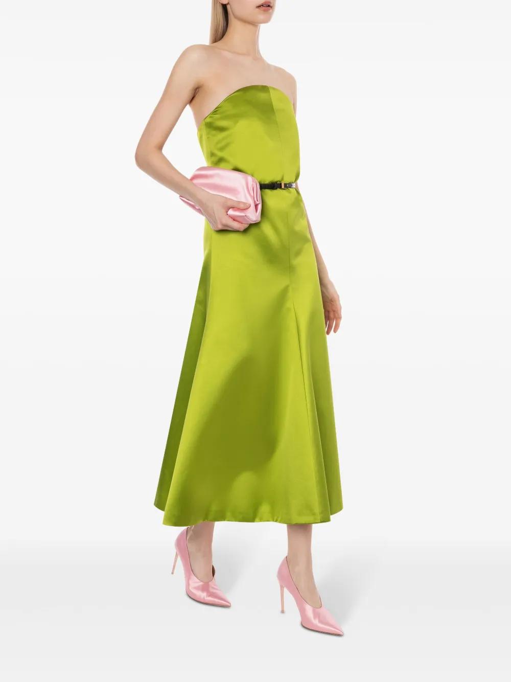 strapless satin jumpsuit Product Image