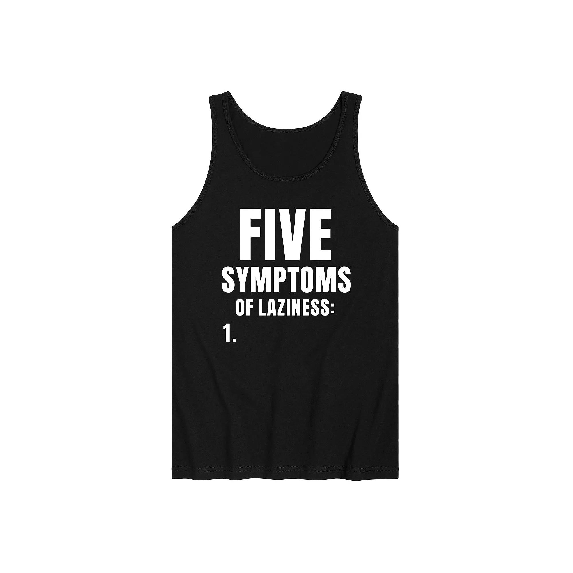 Men's Symptoms Of Laziness Tank Top,  Product Image