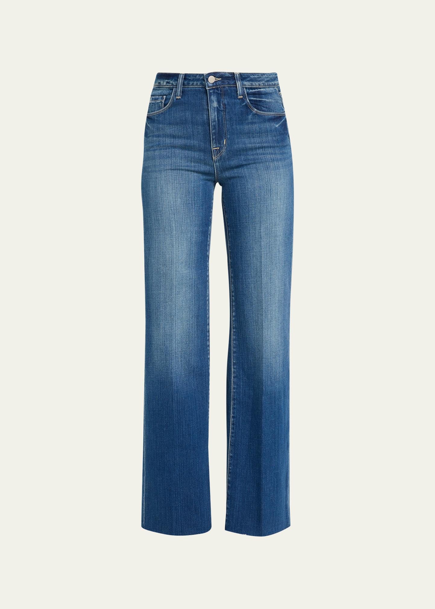 Womens Scottie High-Rise Wide-Leg Jeans Product Image