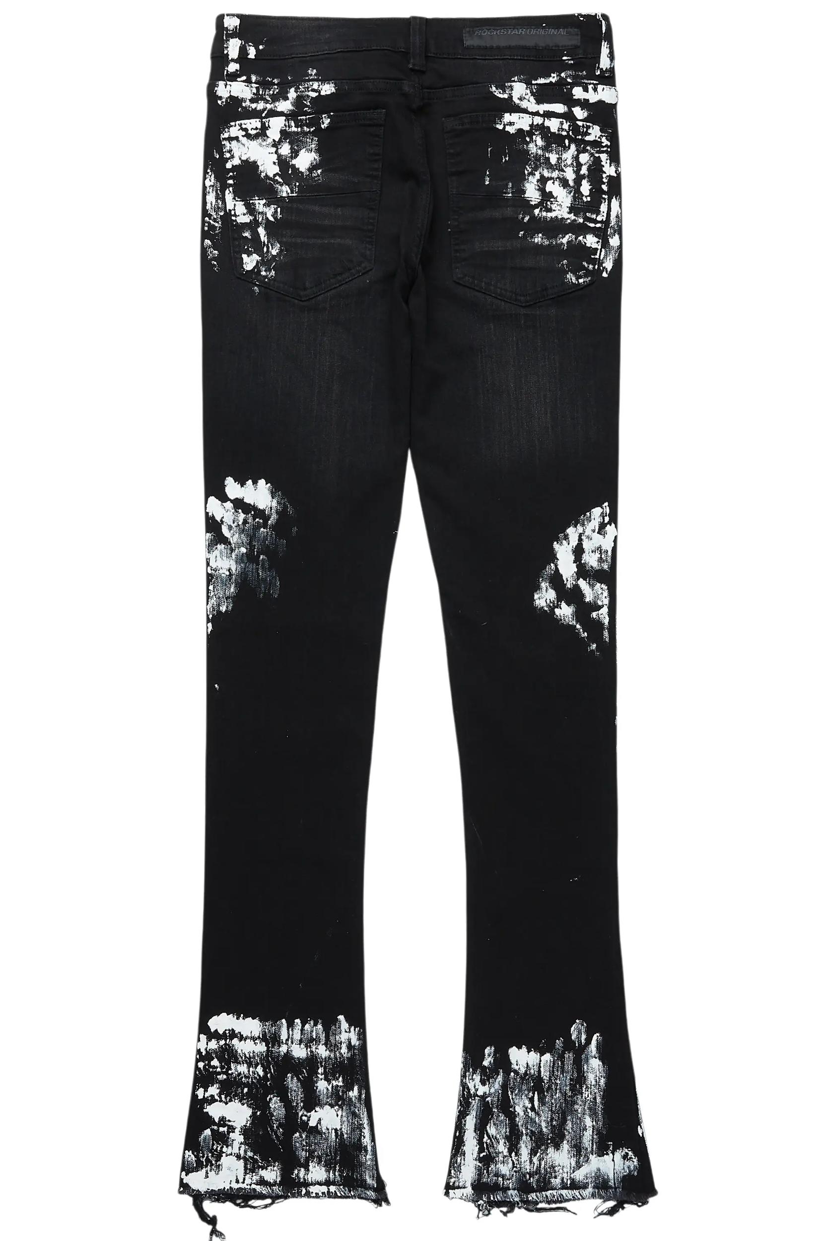 Kodak Black/White Painter Stacked Flare Jean Male Product Image