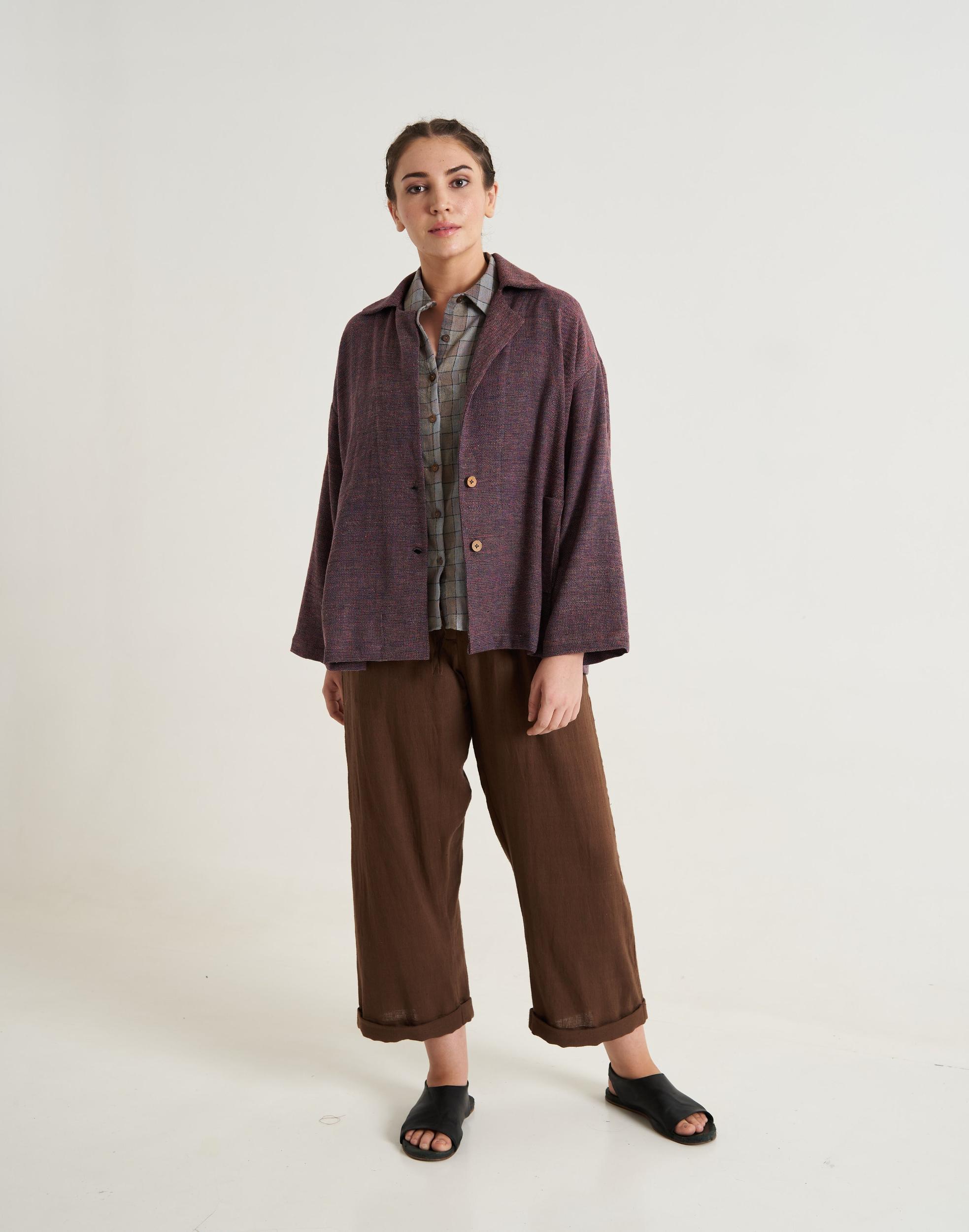 Fuchsia Flair Twill Jacket Product Image