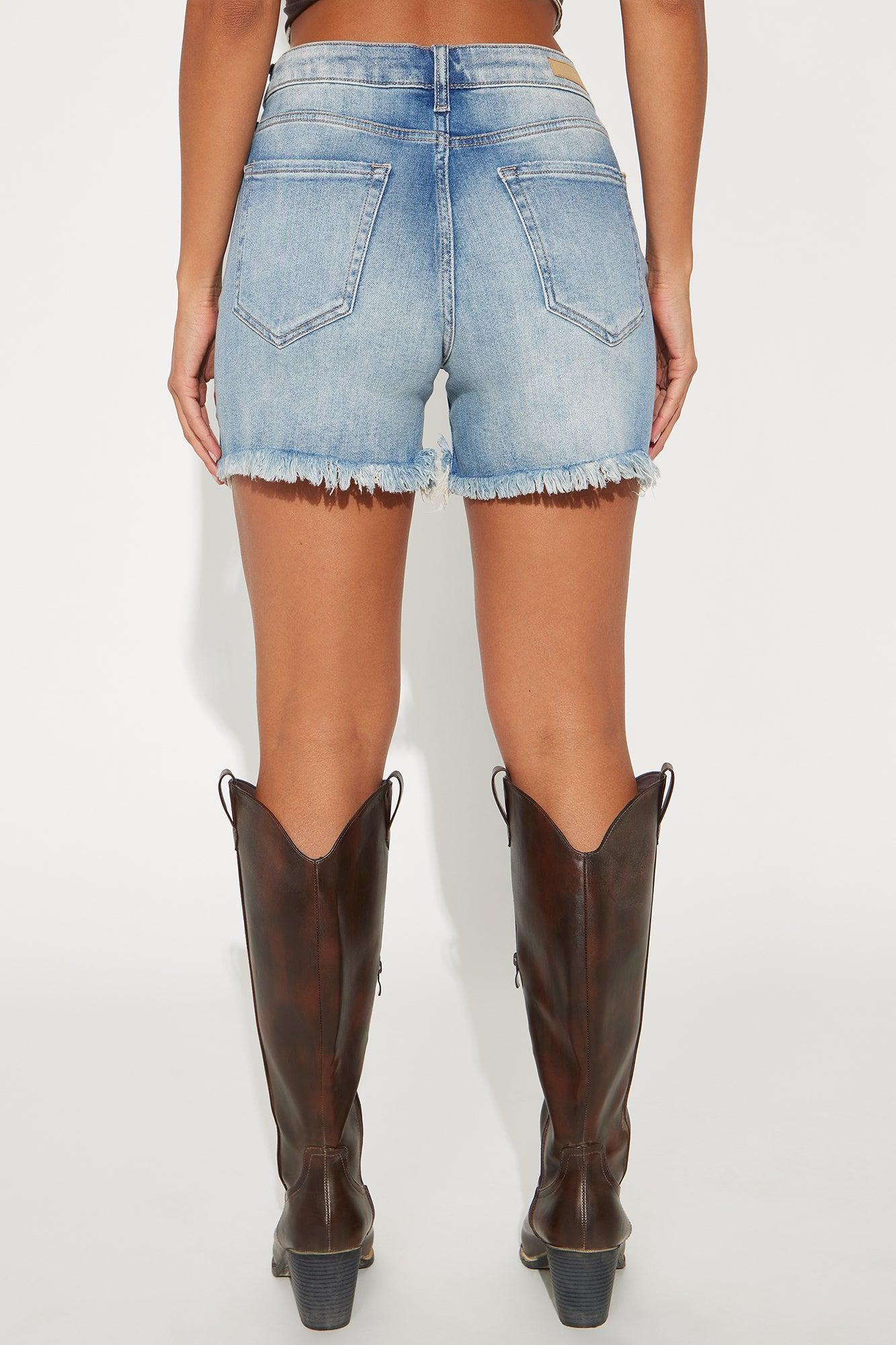 Bayshore Cut Off Denim Shorts - Medium Wash Product Image