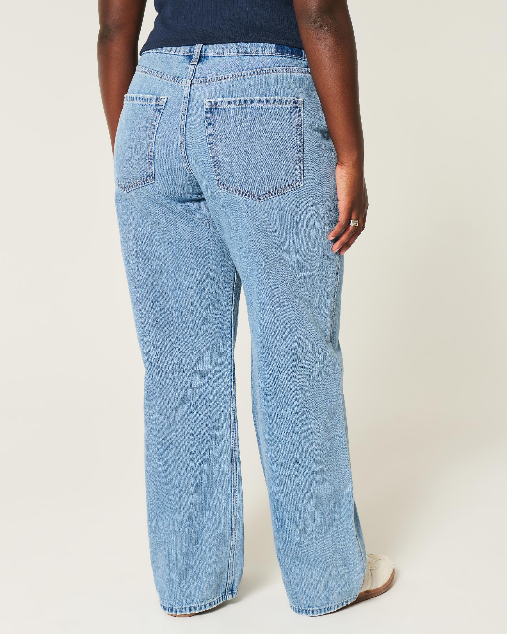 Curvy High-Rise Medium Wash Baggy Jeans Product Image