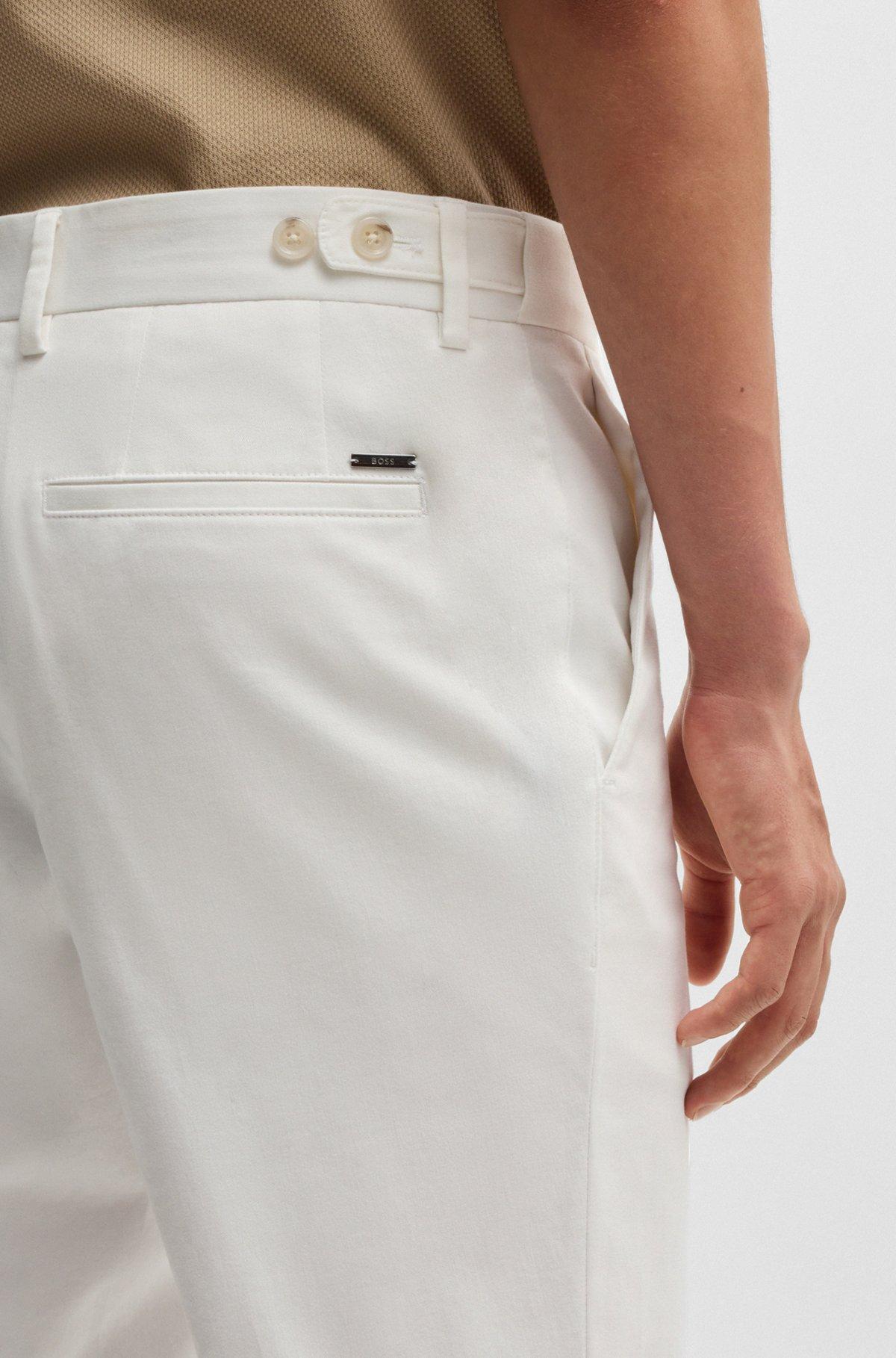 Slim-fit trousers in washable stretch cotton Product Image