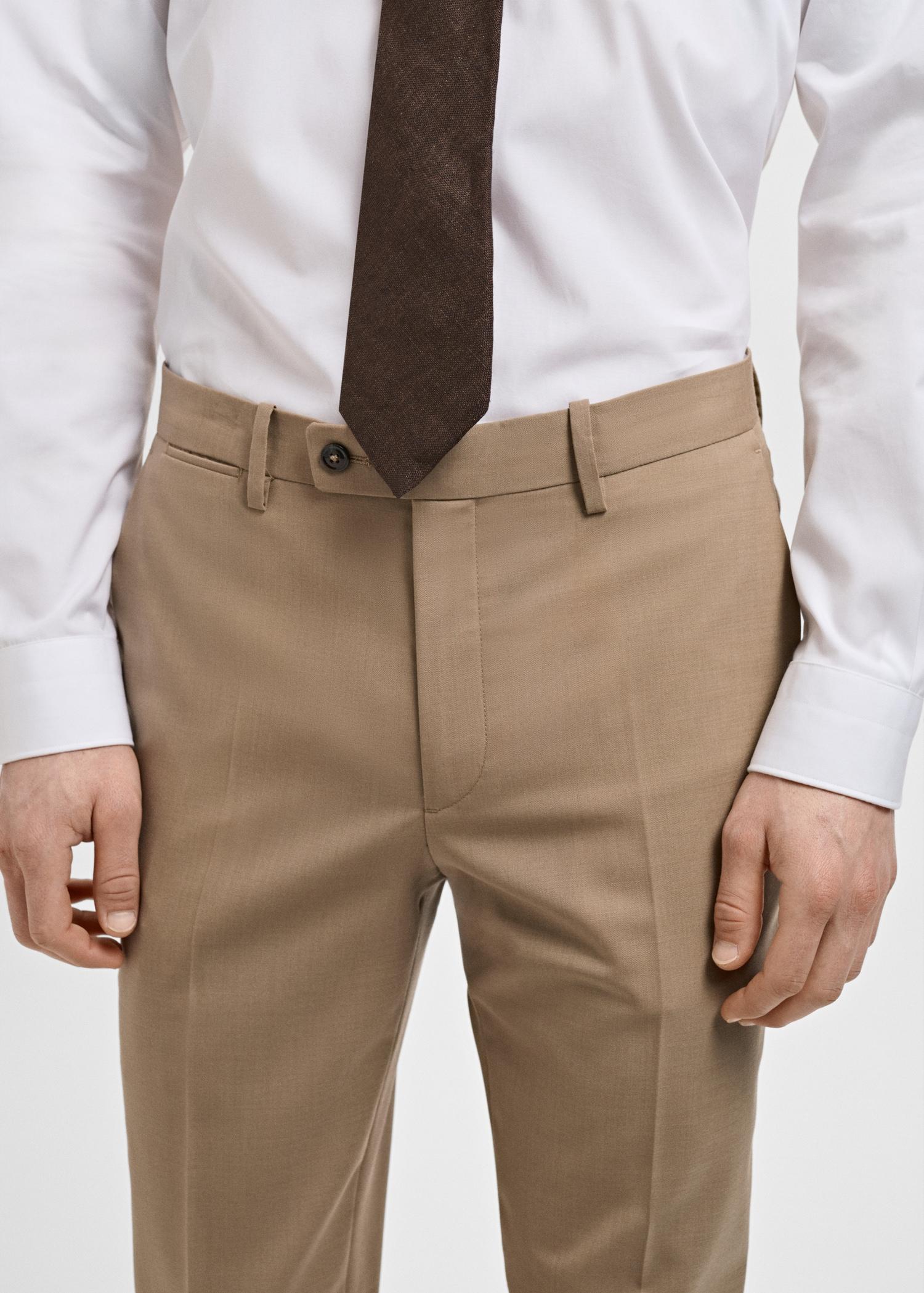 Turin 100% virgin wool suit pants - Men | MANGO USA Product Image