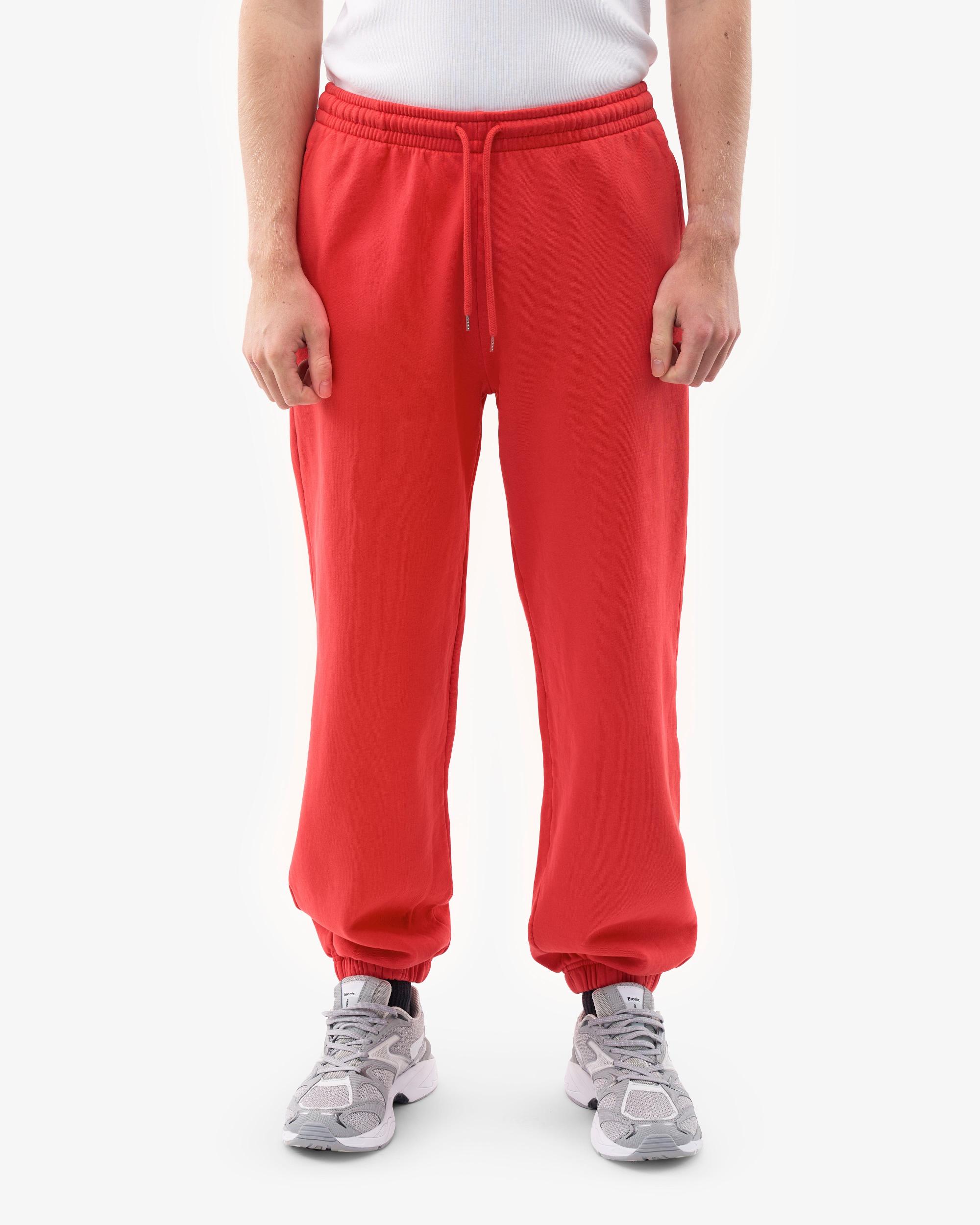 Organic Relaxed Sweatpants - Red Tangerine Product Image