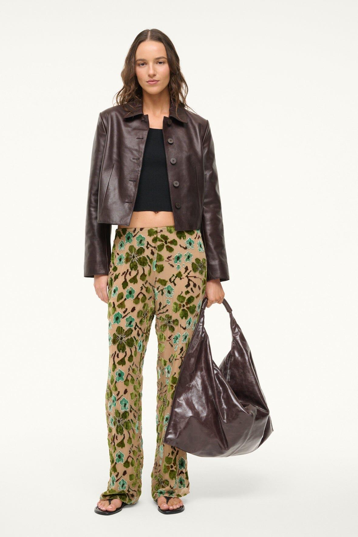 AVOLA BEADED PANT | MOSS FLORAL TAPESTRY Product Image