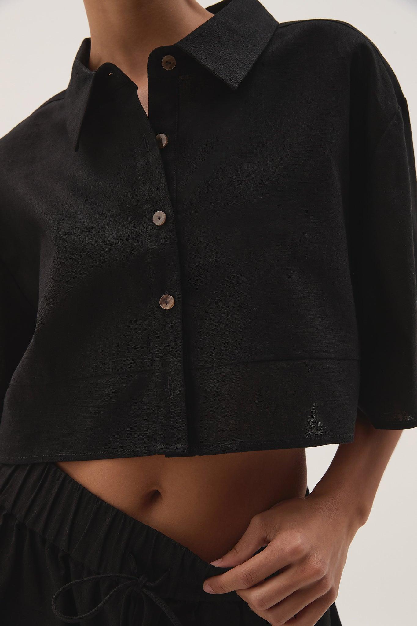 Airlie Cropped Shirt Product Image