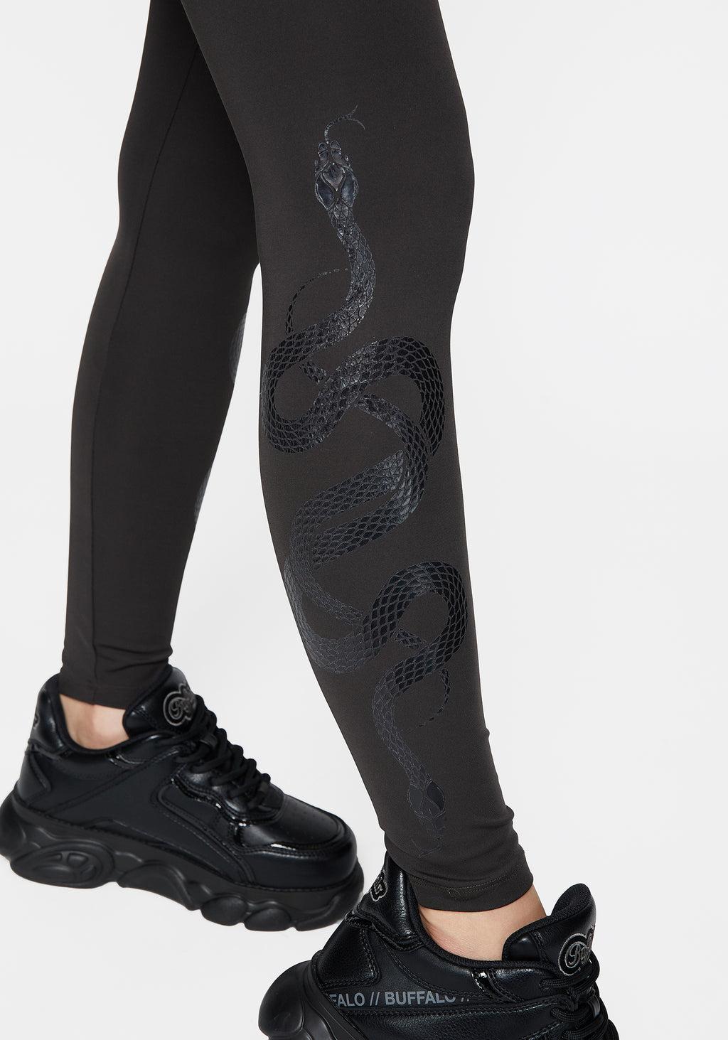 Venin Snake Athleisure Leggings - Charcoal Product Image