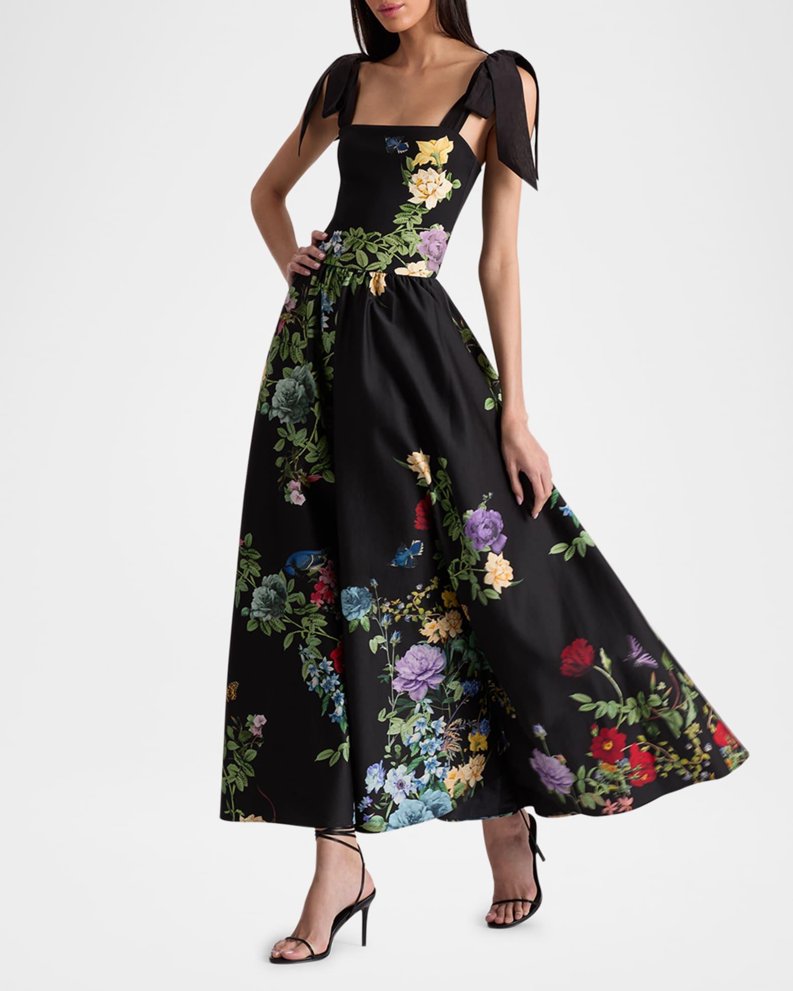 Oriana Tie Strap Drop-Waist Midi Dress Product Image