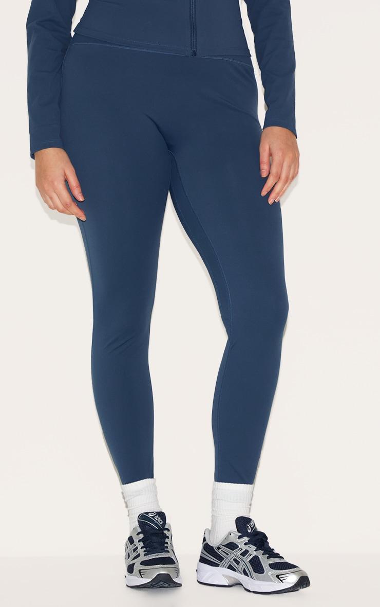 Midnight Blue Ultimate Sculpt High Waisted Gym Leggings Product Image