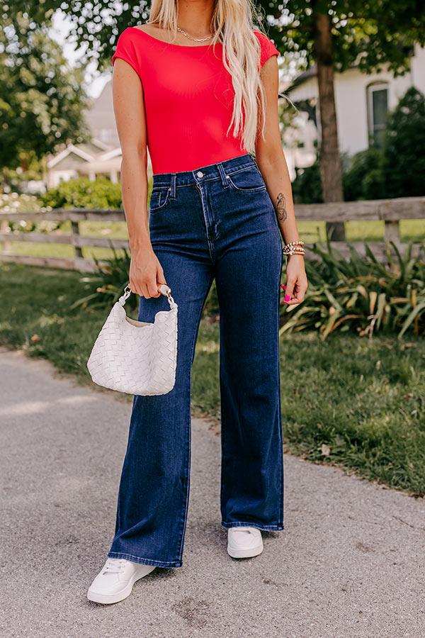 JUST USA Josephine High Waist Wide Leg Jean Product Image