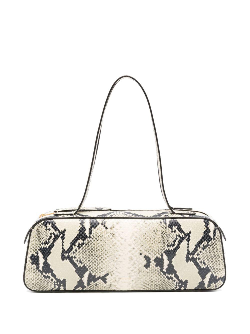 KHAITE Womens Natural Simona Snakeskin-effect Leather Shoulder Bag In Multi Product Image