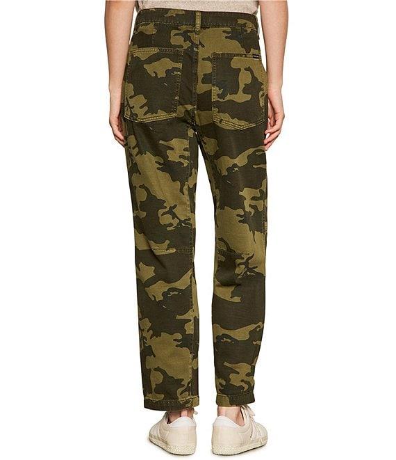 Sanctuary Camo Printed High Rise Boyfriend Utility Barrel Leg Pants Product Image