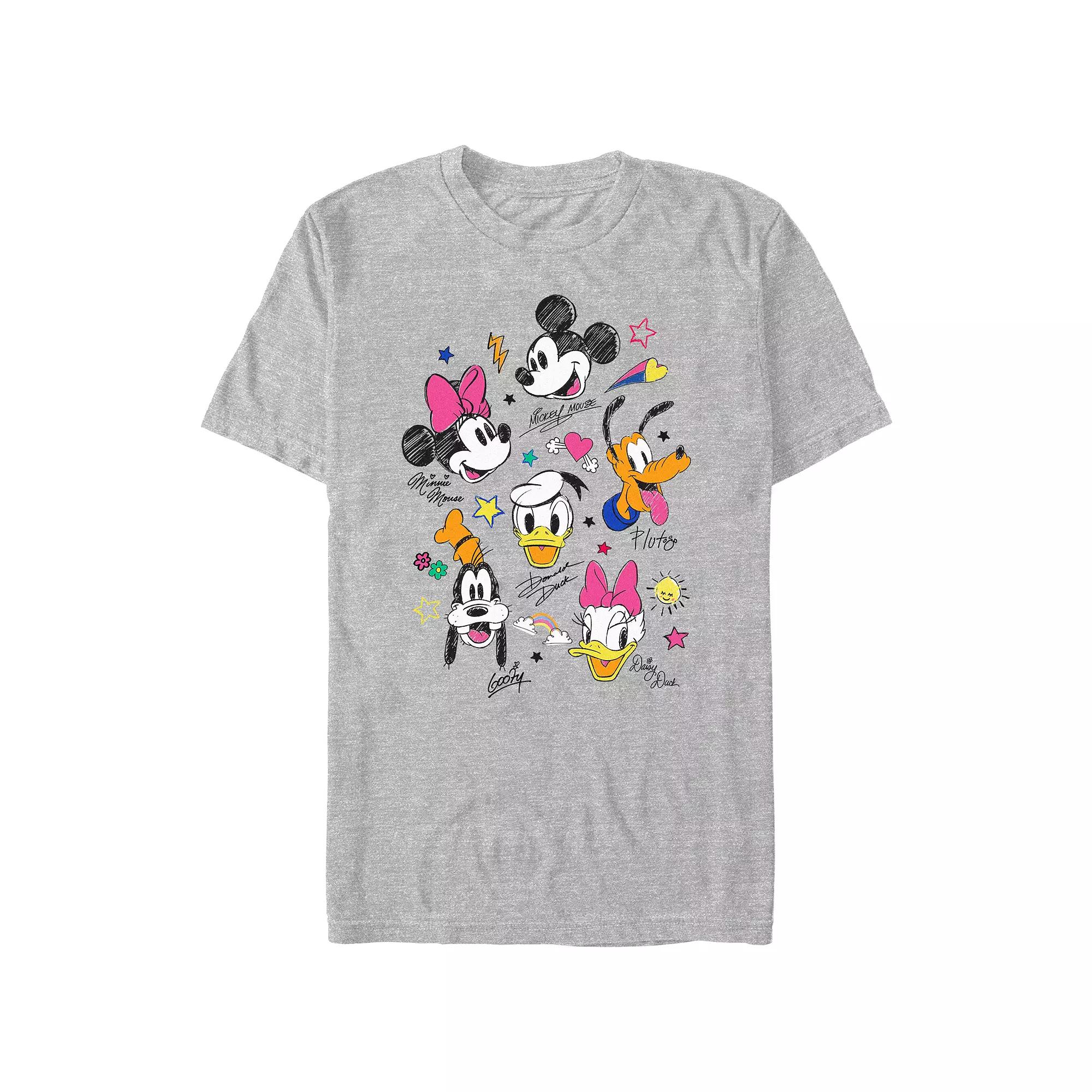 Disney's Mickey Mouse And Friends Doodles Juniors' Graphic Tee, Women's,  Product Image