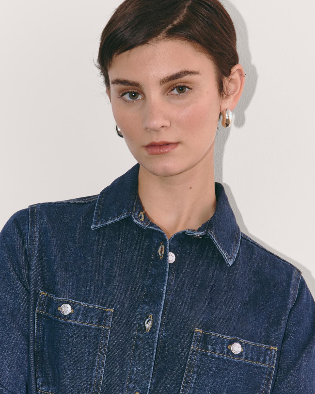 The Denim Shirtdress Product Image