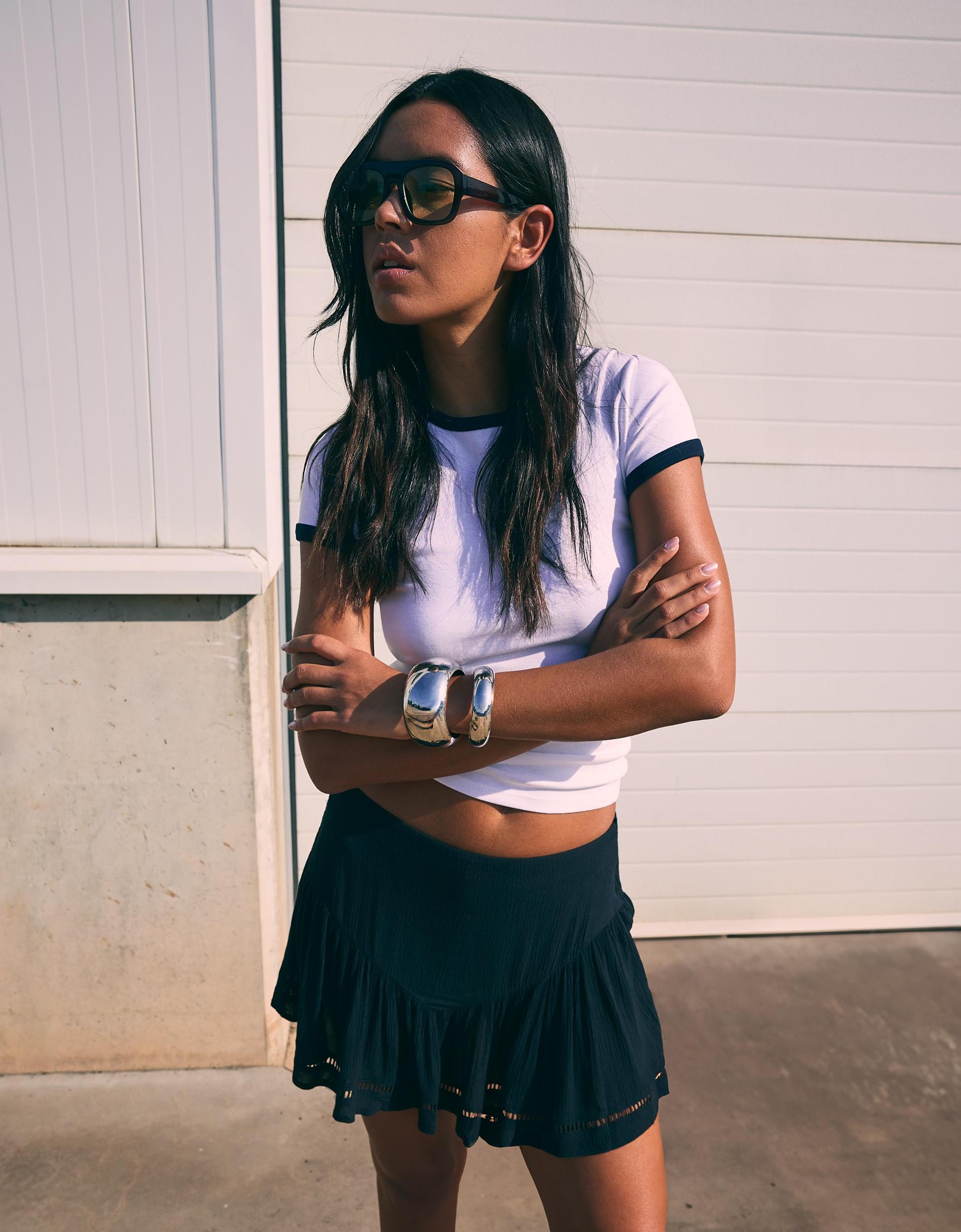 Textured mini skirt Product Image