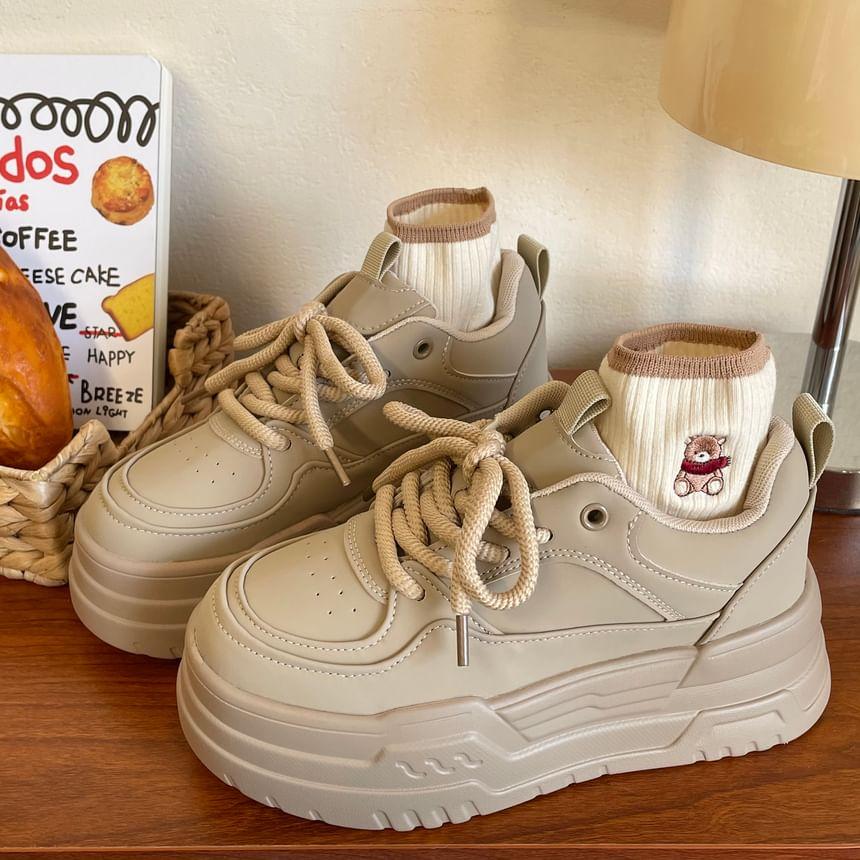 Plain Platform Sneakers Product Image