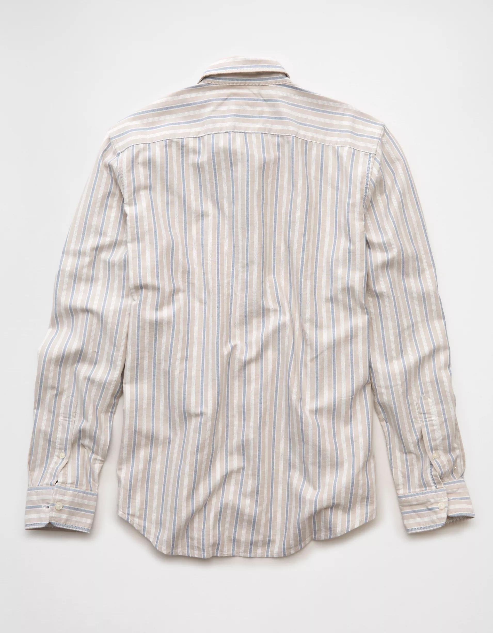 AE Everyday Slim Fit Oxford Striped Button-Up Shirt Product Image