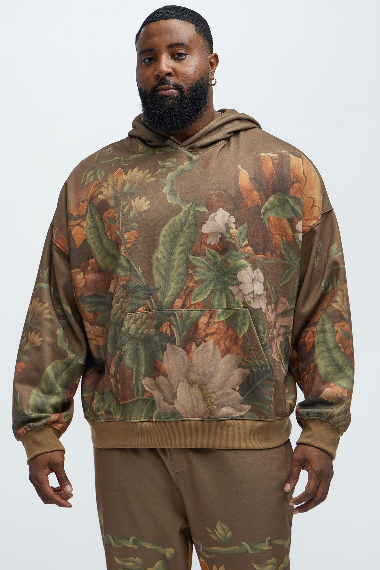 Botanic Oversized Hoodie - Brown Product Image