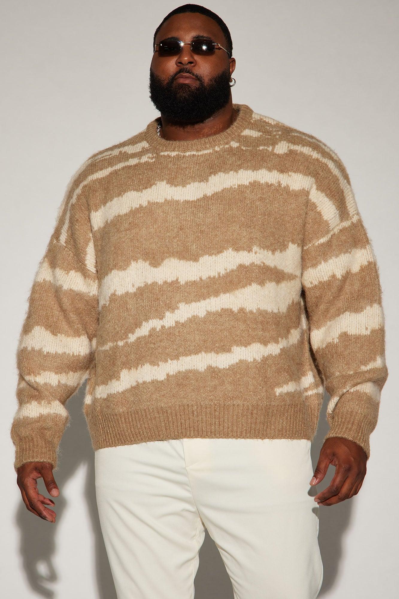 In The Game Crewneck Sweater - Taupe/combo Product Image