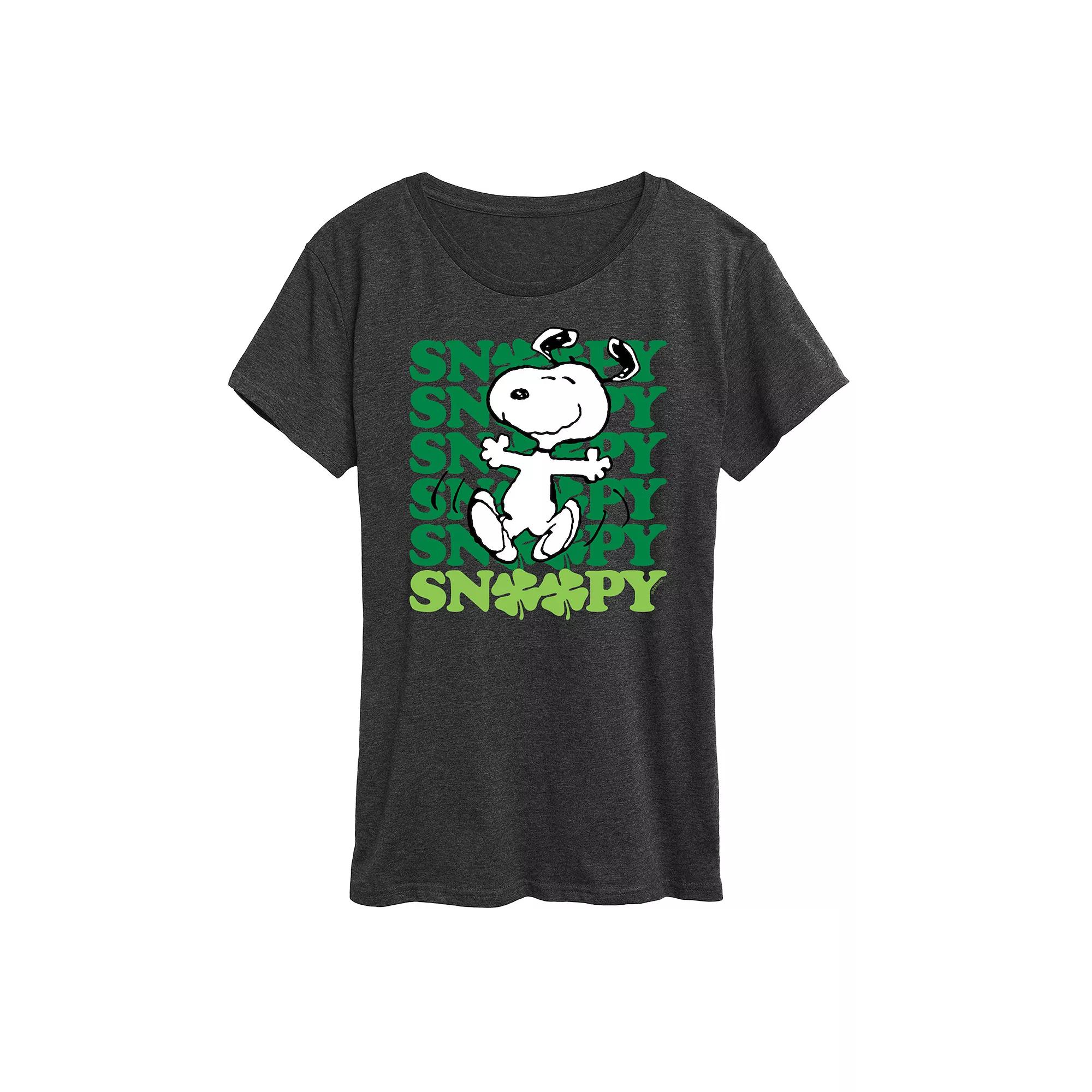 Women's Peanuts Snoopy Clover Dance Graphic Tee,  Product Image