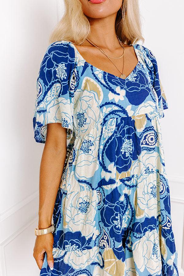 Sedona Serenity Babydoll Mini Dress in Navy Product Image