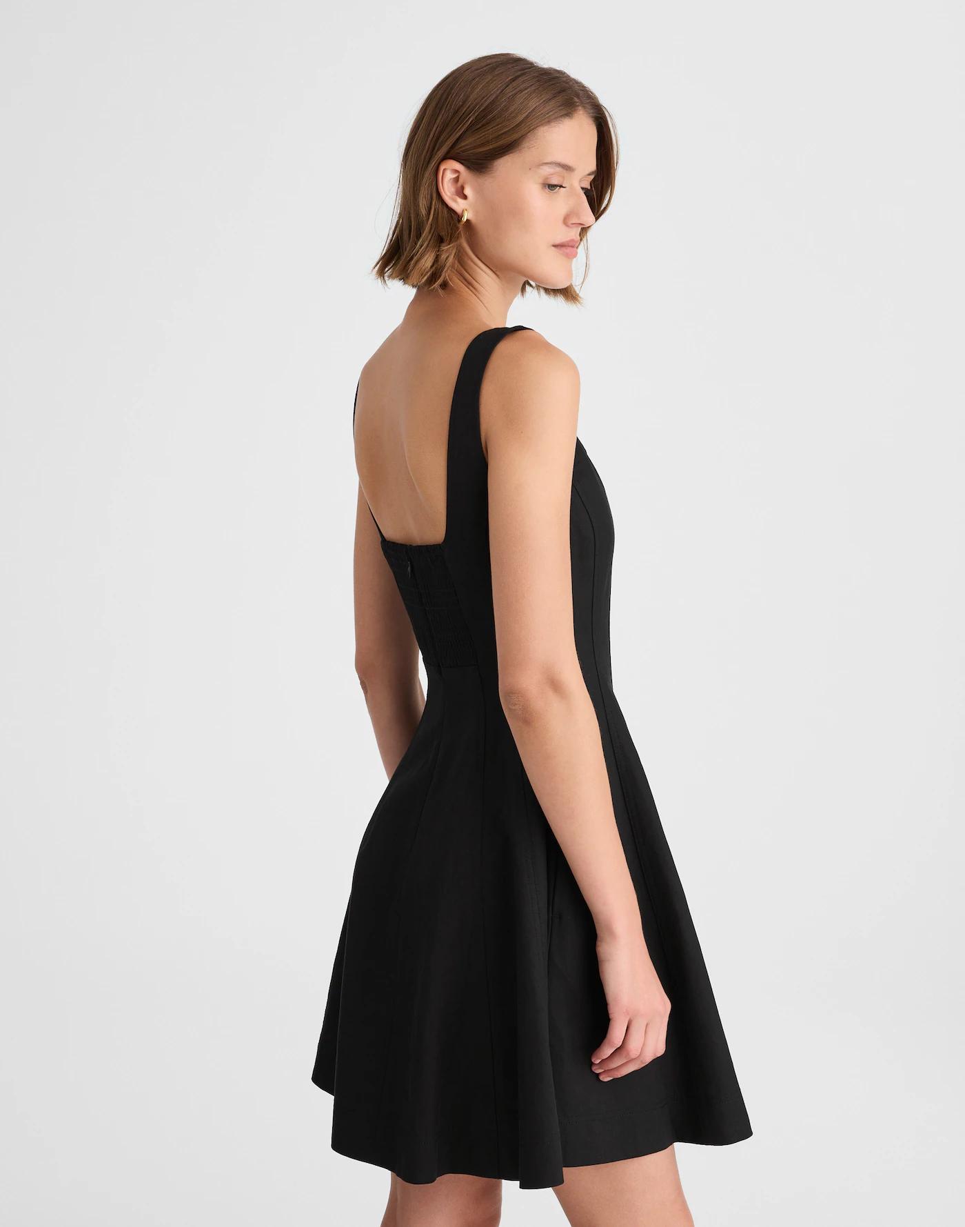 Seamed Open Squareneck Mini Dress Product Image