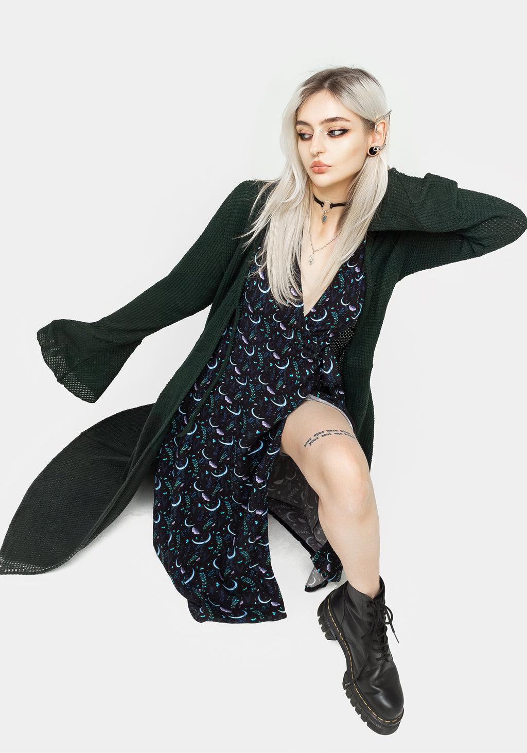 Diana Moon Moth Midi Dress Product Image