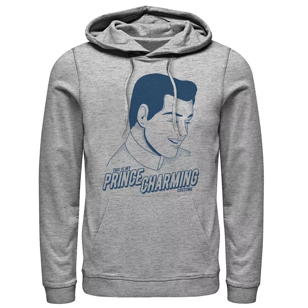 Disney's Prince Charming Men's Pullover Hoodie, Size: Small, Athletic Grey Product Image