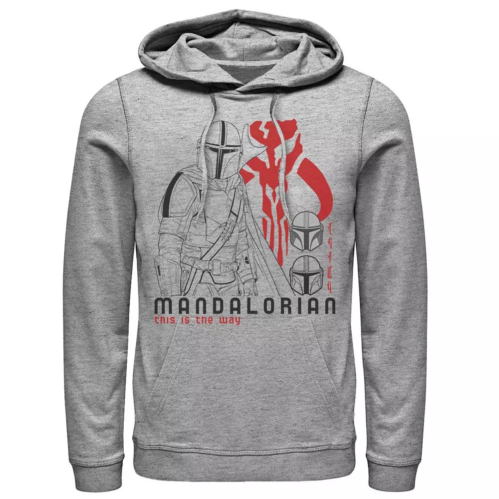 Men's Star Wars The Mandalorian This Is The Way Line Art Hoodie,  Product Image